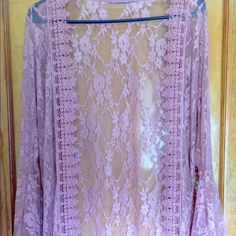 Long Blush Pink Cardigan